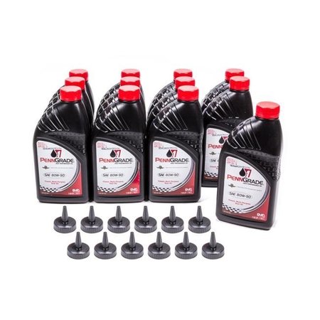 PENNGRADE MOTOR OIL PennGrade Motor Oil 77296 1 qt. 80W90 Hypoid Gear Oil; Case of 12 BPO77296-12